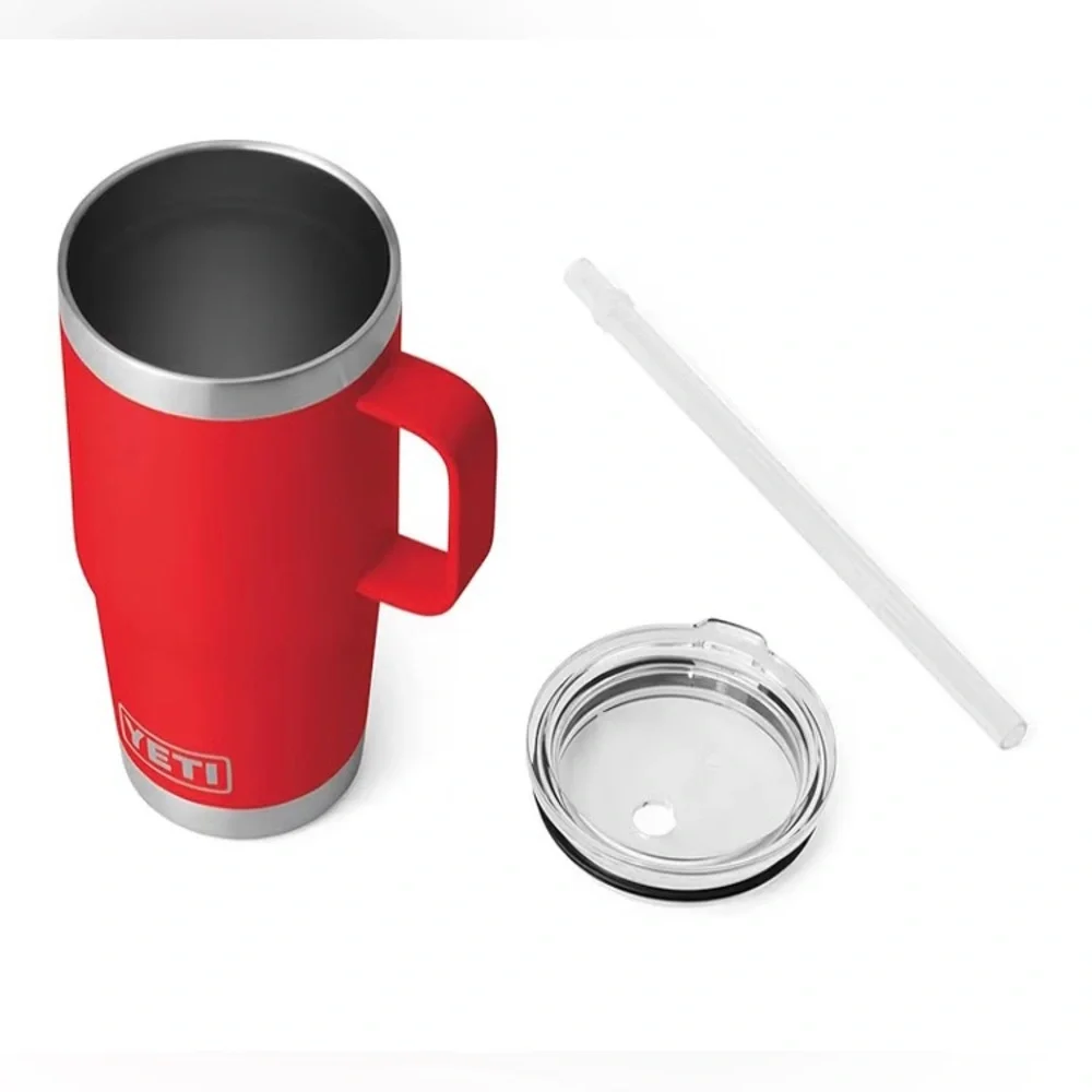 YETI Rambler 25 oz Tumbler with Handle and Straw Lid, Travel Mug. Brand New - Picture 2 of 11